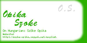 opika szoke business card